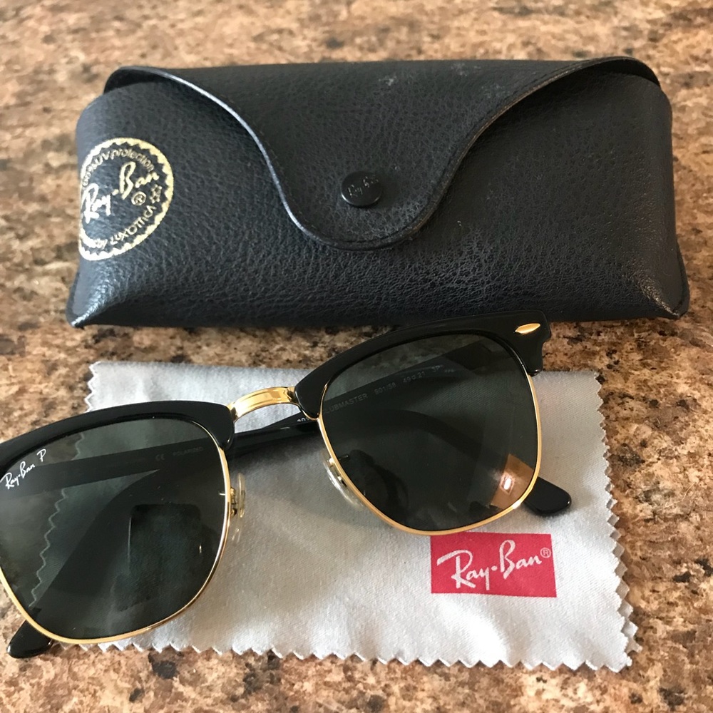 Ray Ban, CLUBMASTER, polarized sunglasses